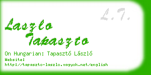 laszlo tapaszto business card
