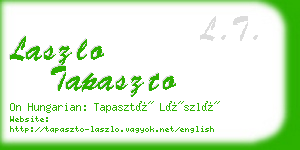 laszlo tapaszto business card